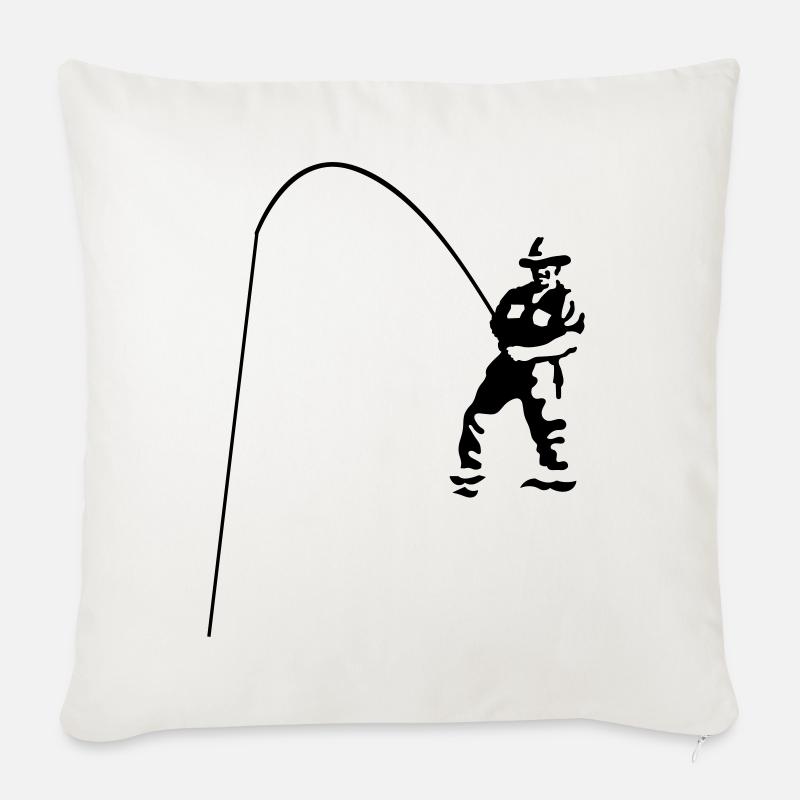Angler - Sofakissenbezug 45 x 45 cm - Naturweiß