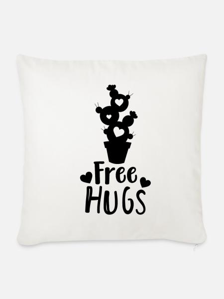 Free Hugs - Sofakissenbezug 45 x 45 cm - Naturweiß
