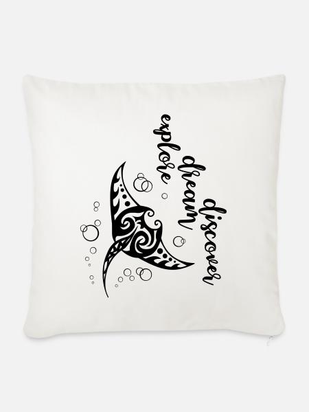 Explore Dream Discover - Manta - Sofakissenbezug 45 x 45 cm - Naturweiß