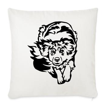 Australian Shepherd - Sofa pillowcase 17,3'' x 17,3'' (45 x 45 cm) - natural white - Front