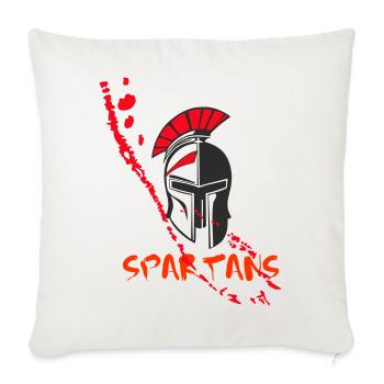 Helm Sparta und Blut 6 - Sofakissenbezug 45 x 45 cm - Naturweiß  - Vorne