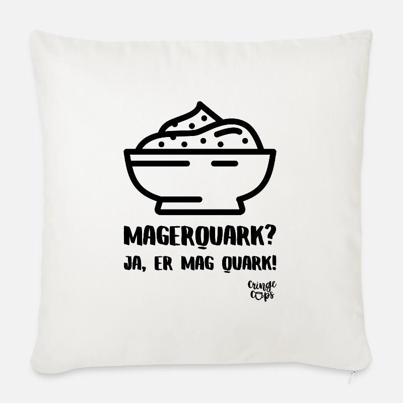 Magerquark? - Sofakissenbezug 45 x 45 cm - Naturweiß 