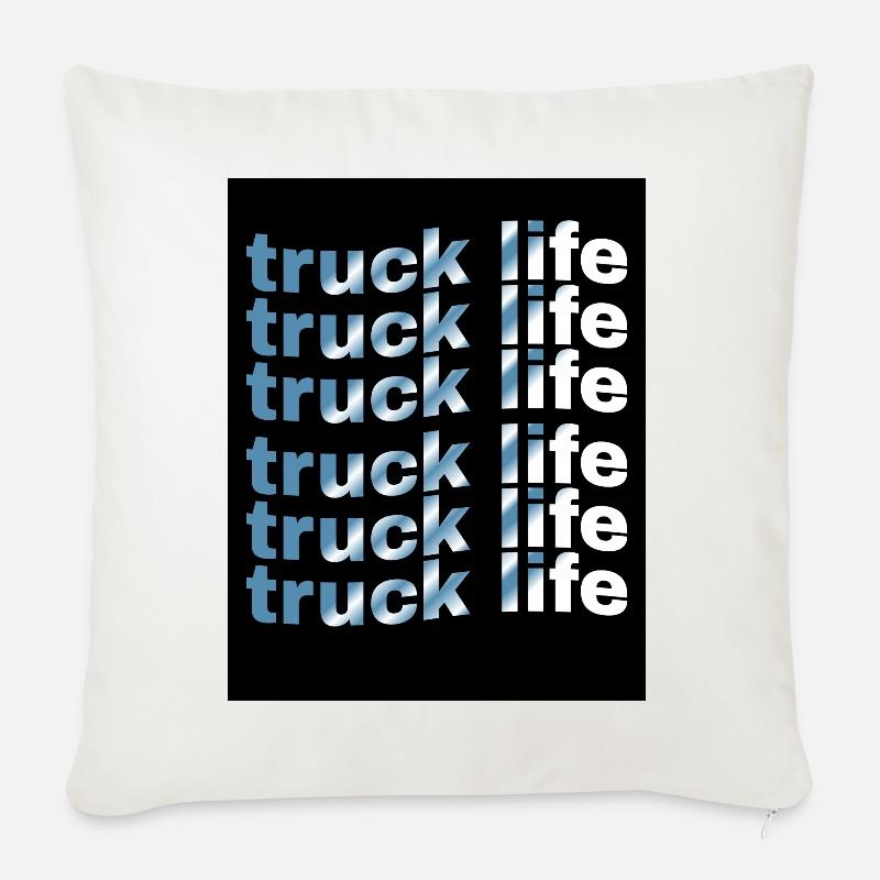 Lkw-Lebensdauer-Rastergradient - Sofakissenbezug 45 x 45 cm - Naturweiß 