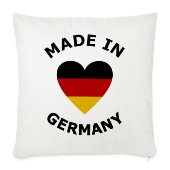 Wappenschild Rot Gold Deutschland - Sofakissenbezug 45 x 45 cm - Naturweiß  - Vorne