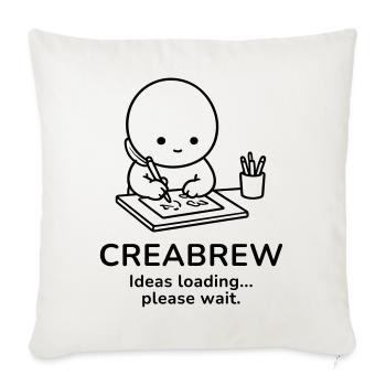 Creabrew – Ideas Loading | Creative Mind Mood - Sofakissenbezug 45 x 45 cm - Naturweiß  - Vorne