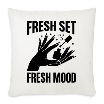 Fresh Set Fresh Mood Nail Design Nails Manicure - Sofa pillowcase 17,3'' x 17,3'' (45 x 45 cm) - natural white - Front