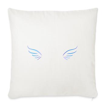 Wings Angel fly blue purple - Sofa pillowcase 17,3'' x 17,3'' (45 x 45 cm) - natural white - Front