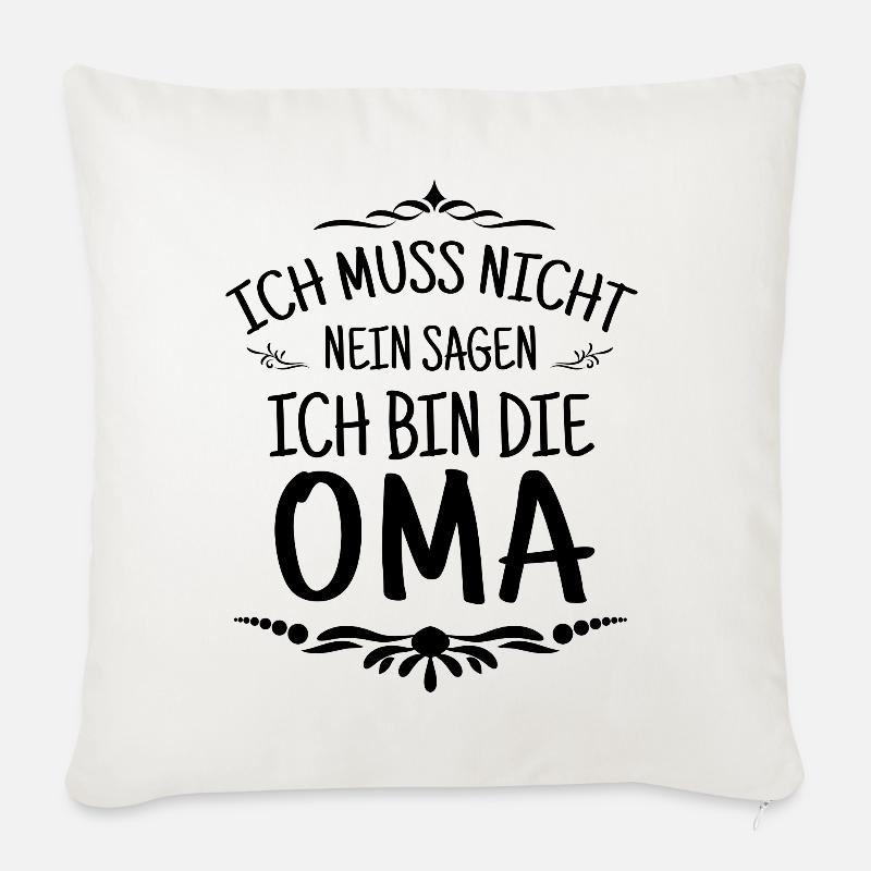 Oma - Sofakissenbezug 45 x 45 cm - Naturweiß 