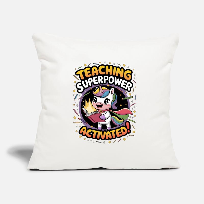 Teaching Superpower Activated! Sofa pillowcase 17,3'' x 17,3'' (45 x 45 cm)