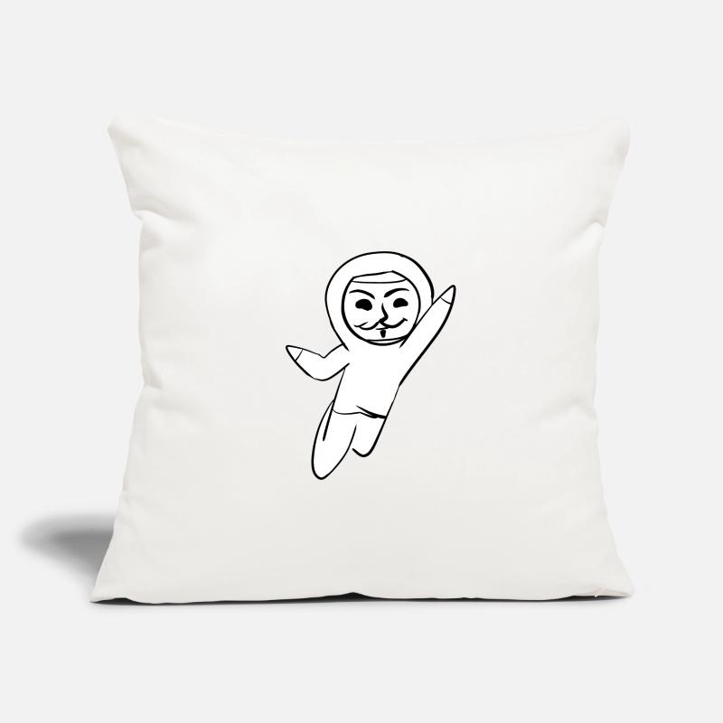 anonymous anonymous hacker mask hack programmer Sofa pillowcase 17,3'' x 17,3'' (45 x 45 cm)