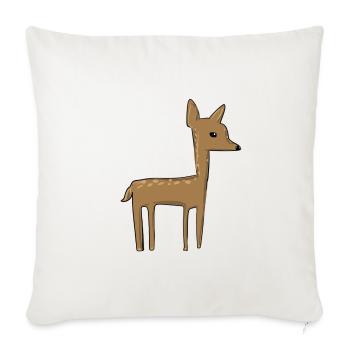 small deer animal symbol cartoon - Sofa pillowcase 17,3'' x 17,3'' (45 x 45 cm) - natural white - Front