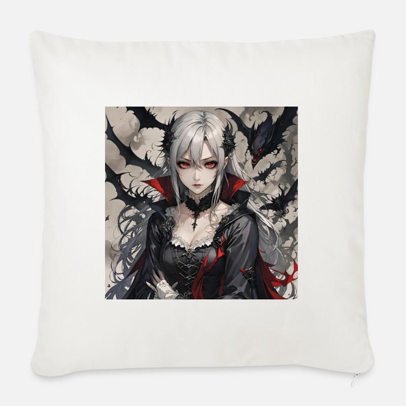 Vierge vampire - Housse de coussin décorative 45 x 45 cm - blanc nature