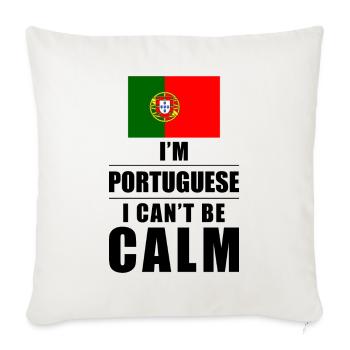 Portugiese Spruch - Sofakissenbezug 45 x 45 cm - Naturweiß  - Vorne