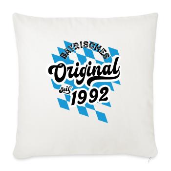 Bayrisches Original seit 1992 Geburtstag - Sofakissenbezug 45 x 45 cm - Naturweiß  - Vorne