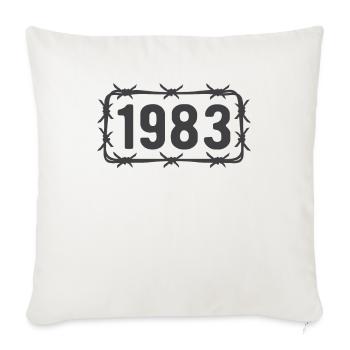 Birthday Vintage 1983 Barbed Wire - Sofa pillowcase 17,3'' x 17,3'' (45 x 45 cm) - natural white - Front