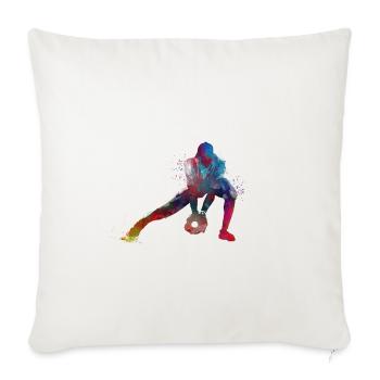Baseballspieler - Sofakissenbezug 45 x 45 cm - Naturweiß  - Vorne