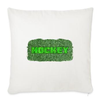 Hockey sur gazon Hockey sur gazon artificiel Terrain de hockey - Housse de coussin décorative 45 x 45 cm - blanc nature - Devant