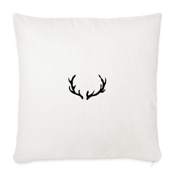Bois de chasse au cerf forêt - Housse de coussin décorative 45 x 45 cm - blanc nature - Devant
