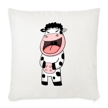 Cow laughs - Sofa pillowcase 17,3'' x 17,3'' (45 x 45 cm) - natural white - Front