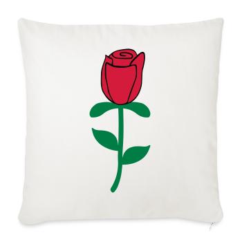 roses - Housse de coussin décorative 45 x 45 cm - blanc nature - Devant