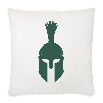 Spartanischer Helm Minimalist - Sofakissenbezug 45 x 45 cm - Naturweiß  - Vorne