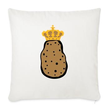 roi de la couronne koenigin princesse prince souverain k - Housse de coussin décorative 45 x 45 cm - blanc nature - Devant
