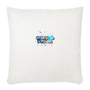 faire l’amour pas la guerre, typo rose, guerre, graffiti - Housse de coussin décorative 45 x 45 cm - blanc nature - Devant