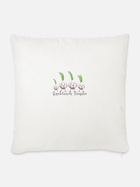 knoblauch familie,knoblauch,familie - Sofakissenbezug 45 x 45 cm - Naturweiß