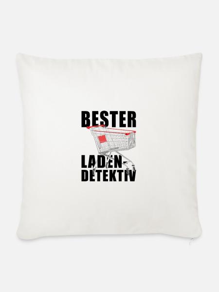 Bester Ladendetektiv - Sofakissenbezug 45 x 45 cm - Naturweiß