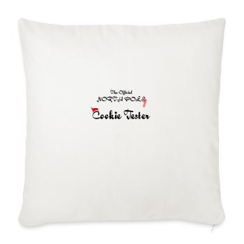 Testeur officiel de biscuits - Housse de coussin décorative 45 x 45 cm - blanc nature - Devant