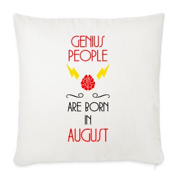 The Genies were born in August Humour - Sofa pillowcase 17,3'' x 17,3'' (45 x 45 cm) - natural white - Front