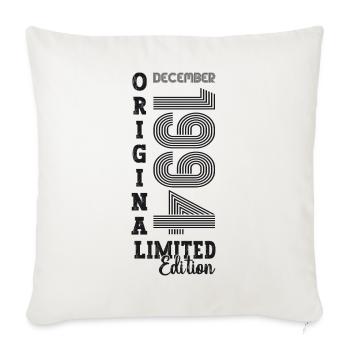 Original December 1994 28th birthday gift - Sofa pillowcase 17,3'' x 17,3'' (45 x 45 cm) - natural white - Front