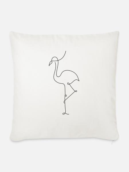 Storch - Sofakissenbezug 45 x 45 cm - Naturweiß 