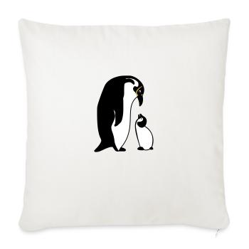 manchot - Housse de coussin décorative 45 x 45 cm - blanc nature - Devant