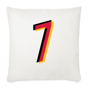 7 Number Germany jersey number black red gold - Sofa pillowcase 17,3'' x 17,3'' (45 x 45 cm) - natural white - Front