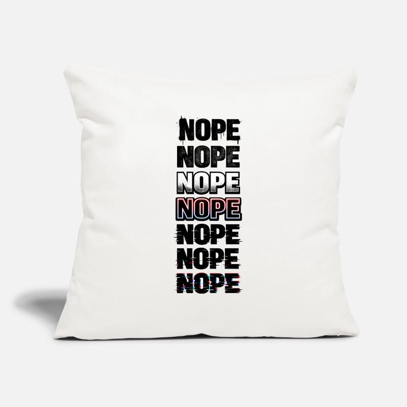 Nope Neon Glitch Text Stack Sofa pillowcase 17,3'' x 17,3'' (45 x 45 cm)