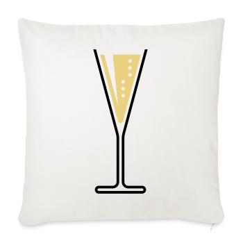 XBamé et pétillant - Housse de coussin décorative 45 x 45 cm - blanc nature - Devant