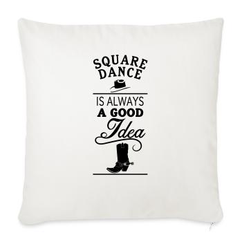 Square Dance is always a good idea - Western Cow - Sofakissenbezug 45 x 45 cm - Naturweiß  - Vorne