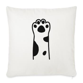 Cat pet paw cat animal kitten cats - Sofa pillowcase 17,3'' x 17,3'' (45 x 45 cm) - natural white - Front