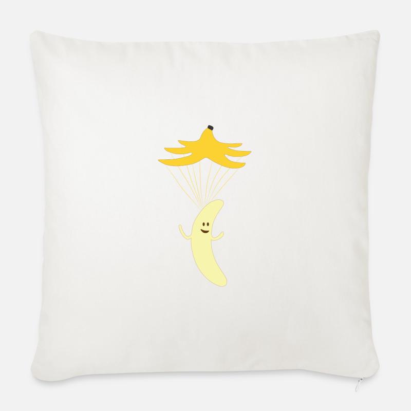 Banane - Sofakissenbezug 45 x 45 cm - Naturweiß 