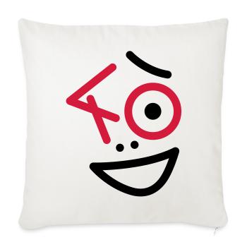 Wow, 40 ans! - Housse de coussin décorative 45 x 45 cm - blanc nature - Devant