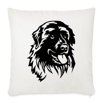 Estrela Tête de chien de montagne - Housse de coussin décorative 45 x 45 cm - blanc nature - Devant
