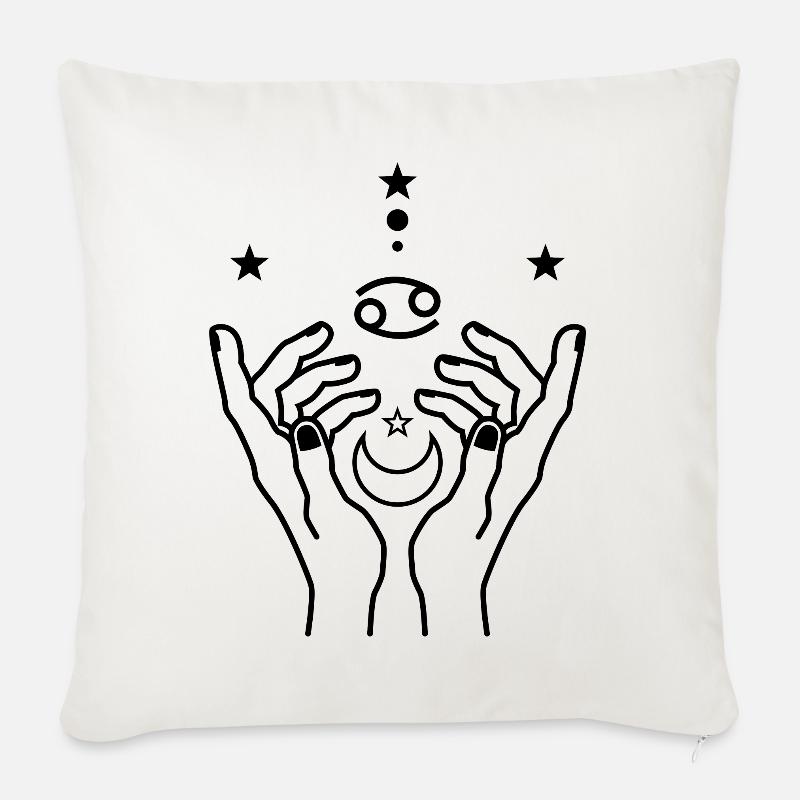 Night Void Silhouette - Sofa pillowcase 17,3'' x 17,3'' (45 x 45 cm) - natural white