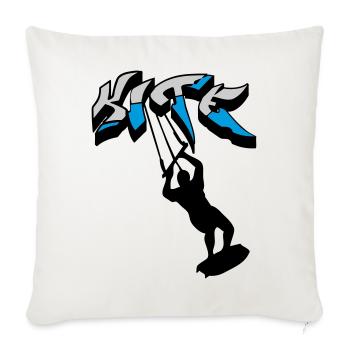 kiteboarding, kitesurfer, kiteboard, kitesurfing - Sofa pillowcase 17,3'' x 17,3'' (45 x 45 cm) - natural white - Front