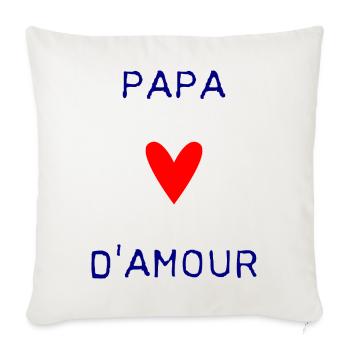 HAPPY FATHER'S DAY. DAD. FATHER'S DAY. FATHER - Sofa pillowcase 17,3'' x 17,3'' (45 x 45 cm) - natural white - Front