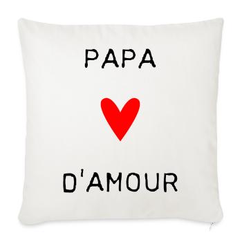 HAPPY FATHER'S DAY. DAD. FATHER'S DAY. FATHER - Sofa pillowcase 17,3'' x 17,3'' (45 x 45 cm) - natural white - Front