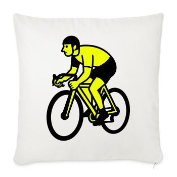 Neon Wheel Silhouette Cyclist - Sofa pillowcase 17,3'' x 17,3'' (45 x 45 cm) - natural white - Front