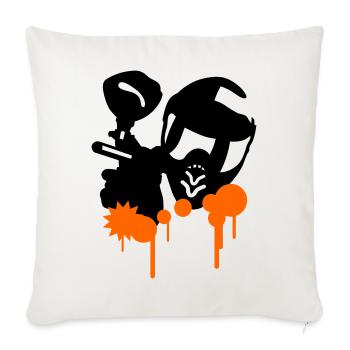Paintball - Housse de coussin décorative 45 x 45 cm - blanc nature - Devant