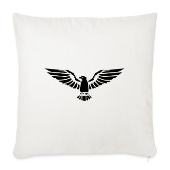 Aigle Tête d’aigle - Housse de coussin décorative 45 x 45 cm - blanc nature - Devant
