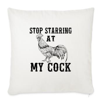 Funny Farmer Chicken Funny Cock Country Farm gift - Sofa pillowcase 17,3'' x 17,3'' (45 x 45 cm) - natural white - Front